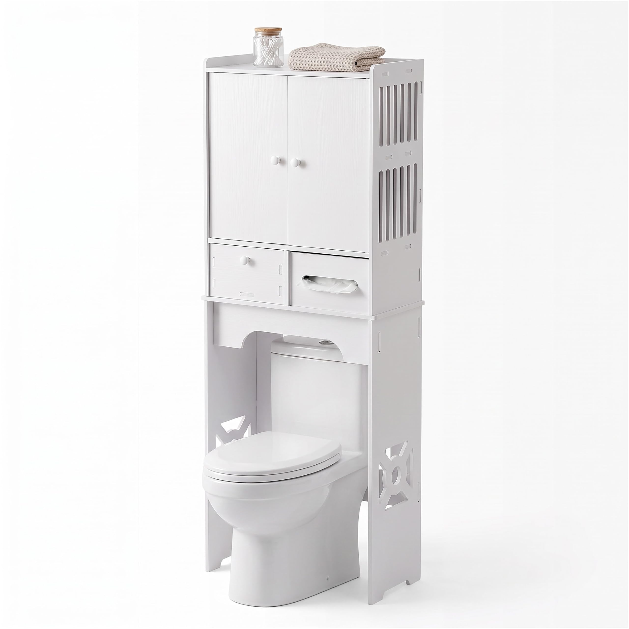 Baroni Home Mobile Sopra WC 1 Ripiano 48x20x90 cm Plastic Wood