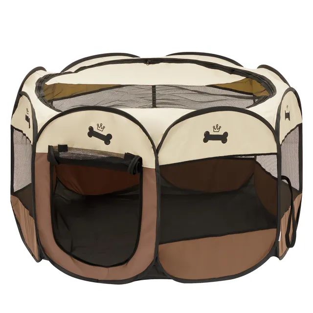 Baroni Home recinto pieghevole marrone L 96x60x45 cm