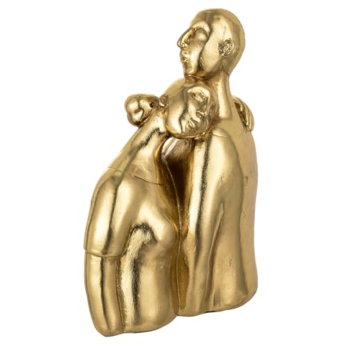 Baroni Home Statuetta Decorativa Abbraccio Oro 20 cm