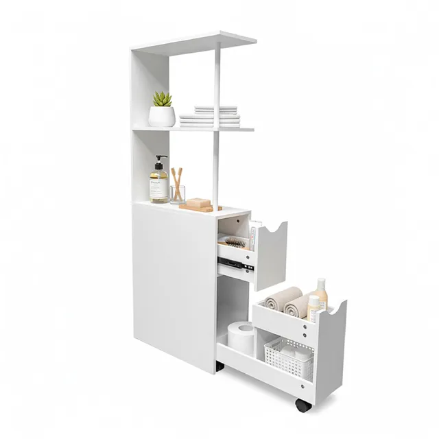 Baroni Home Colonna Bagno Bianca 45x19x113 cm 3 Ripiani