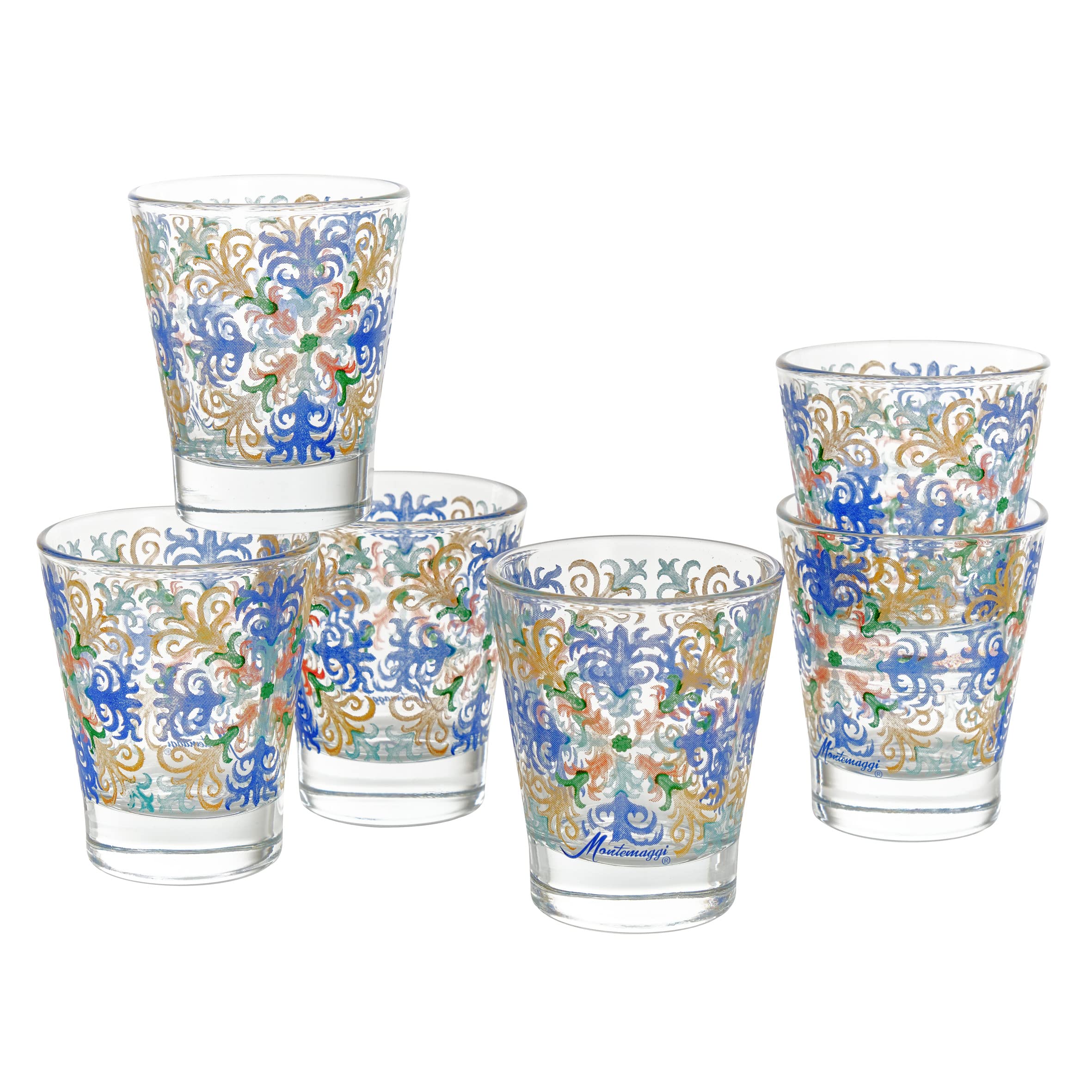 Baroni Home set 6 bicchierini vetro Ex Voto 9 cl caffè