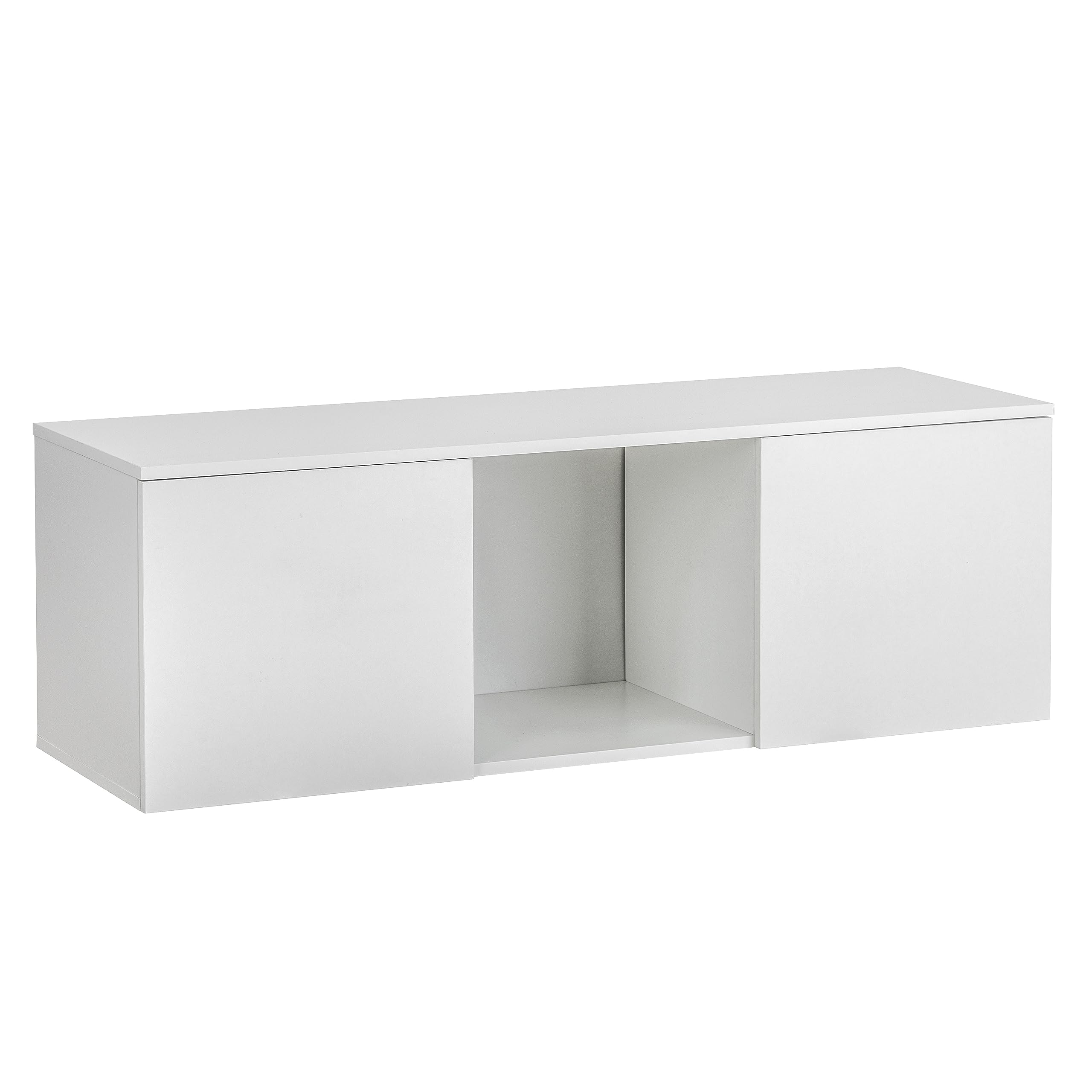 Baroni Home Mobile TV 2 Sportelli 1 Ripiano Bianco 120 cm