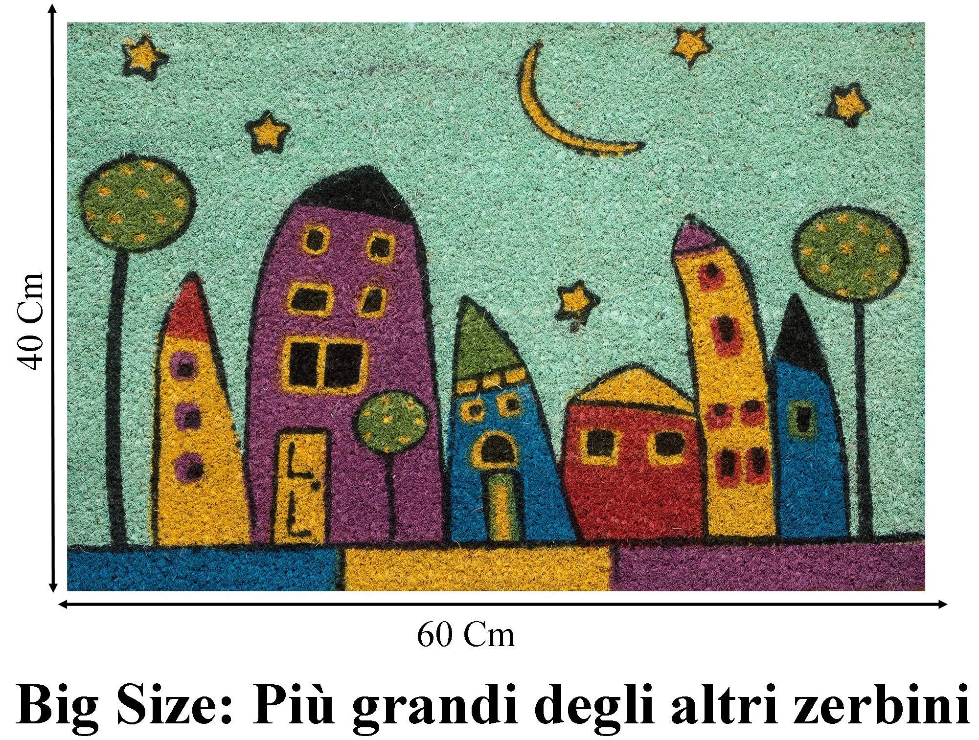 Baroni Home zerbino cocco Villaggio Notte 60x40 cm