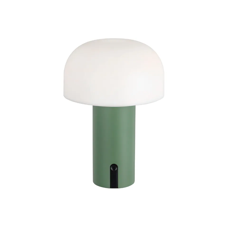 Baroni Home Lampada LED Fungo Senza Fili Verde 22 cm Ricaricabile