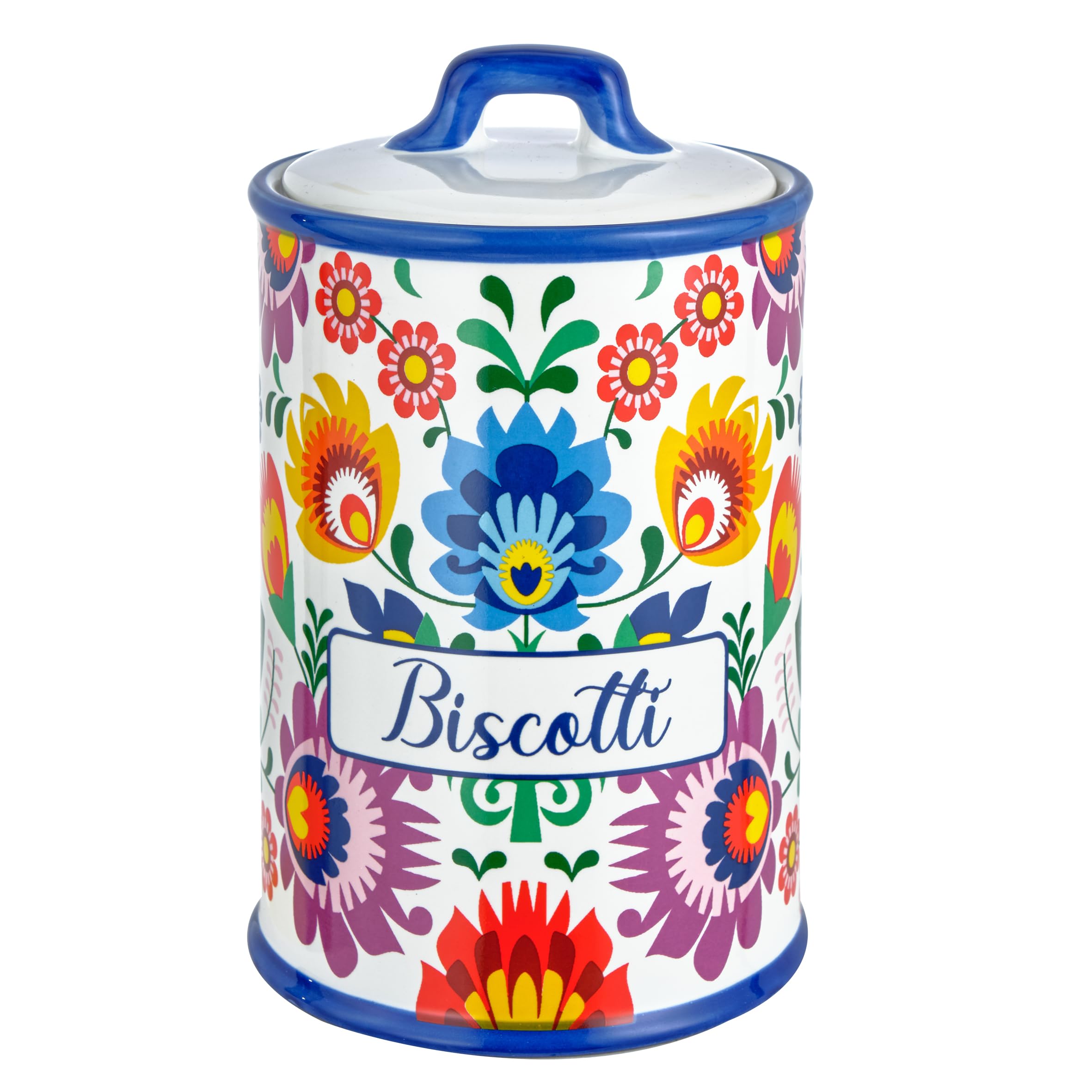 Baroni Home Flora zuccheriera ceramica 17 cm con coperchio