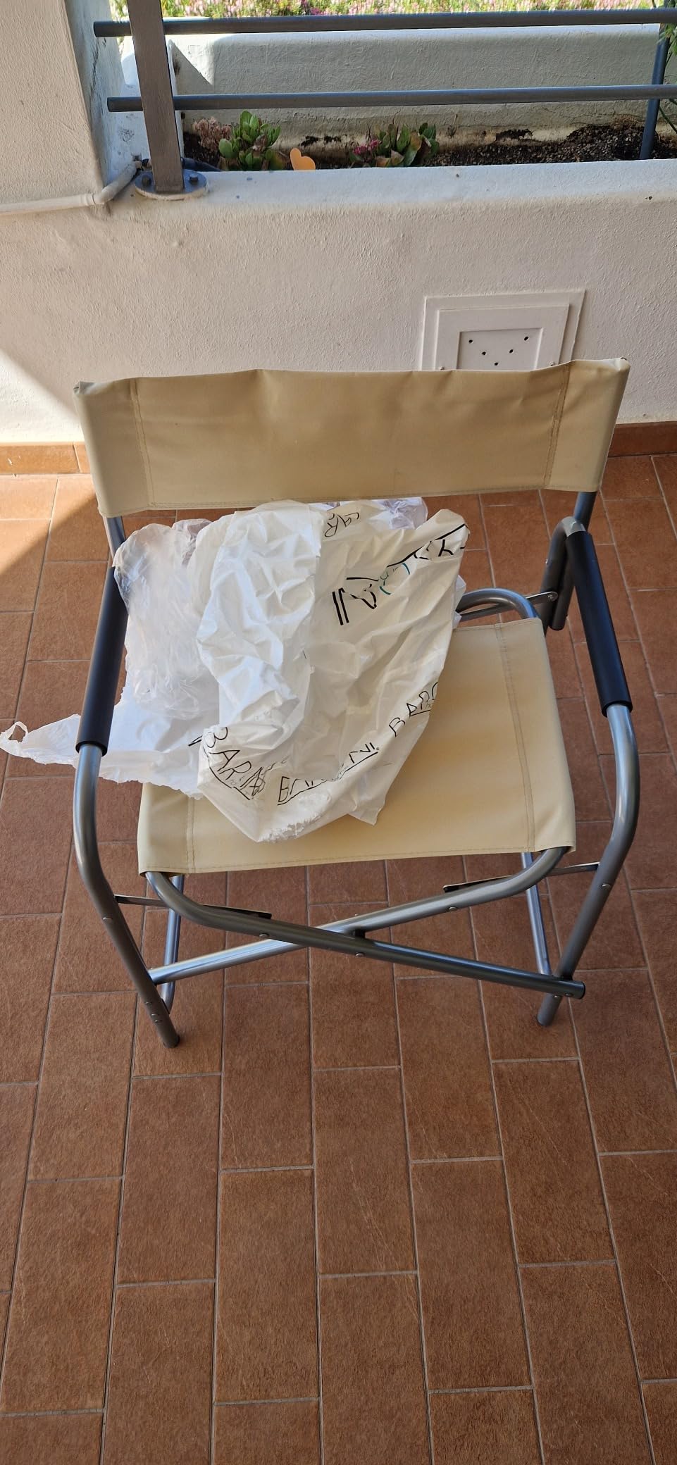 Baroni Home Sedia da Regista Pieghevole Blu in Tela