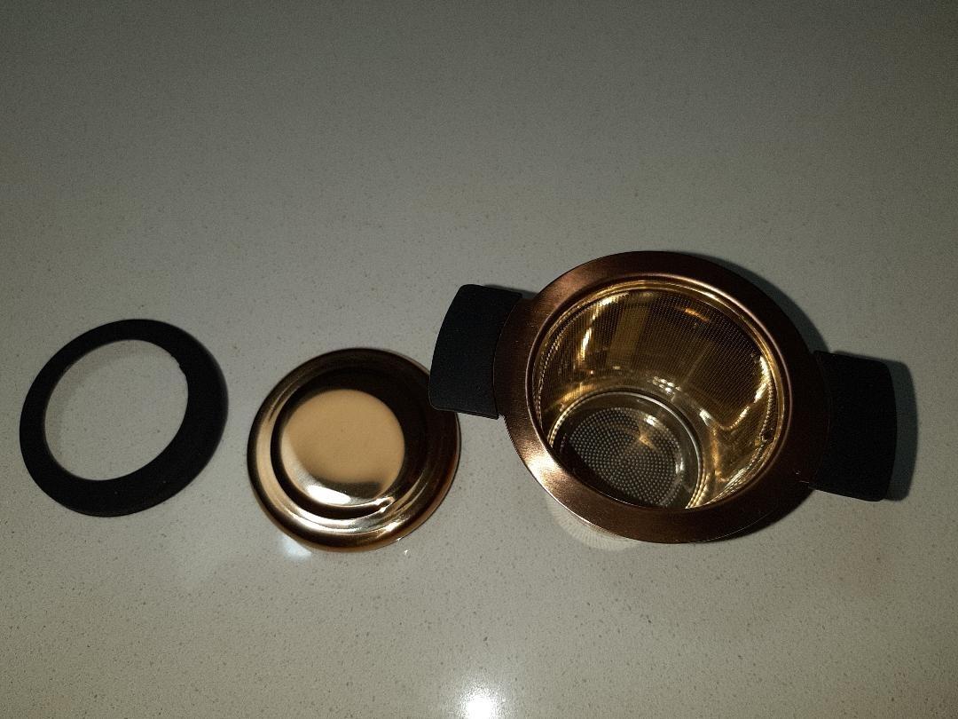bonVIVO Puri Infusore Te Inox Rame con Coperchio