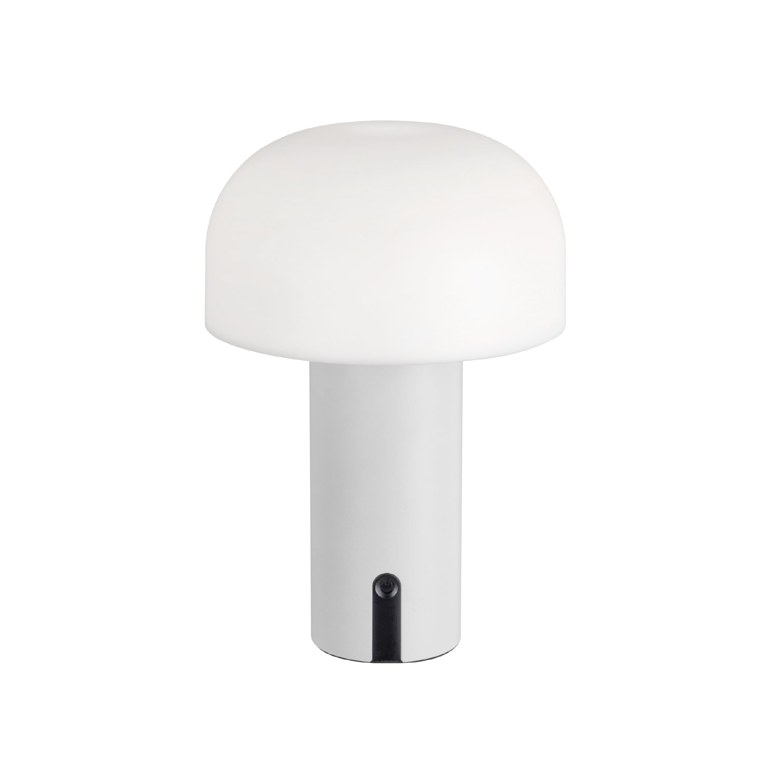 Baroni Home Lampada LED Fungo Senza Fili Bianca 22 cm Ricaricabile