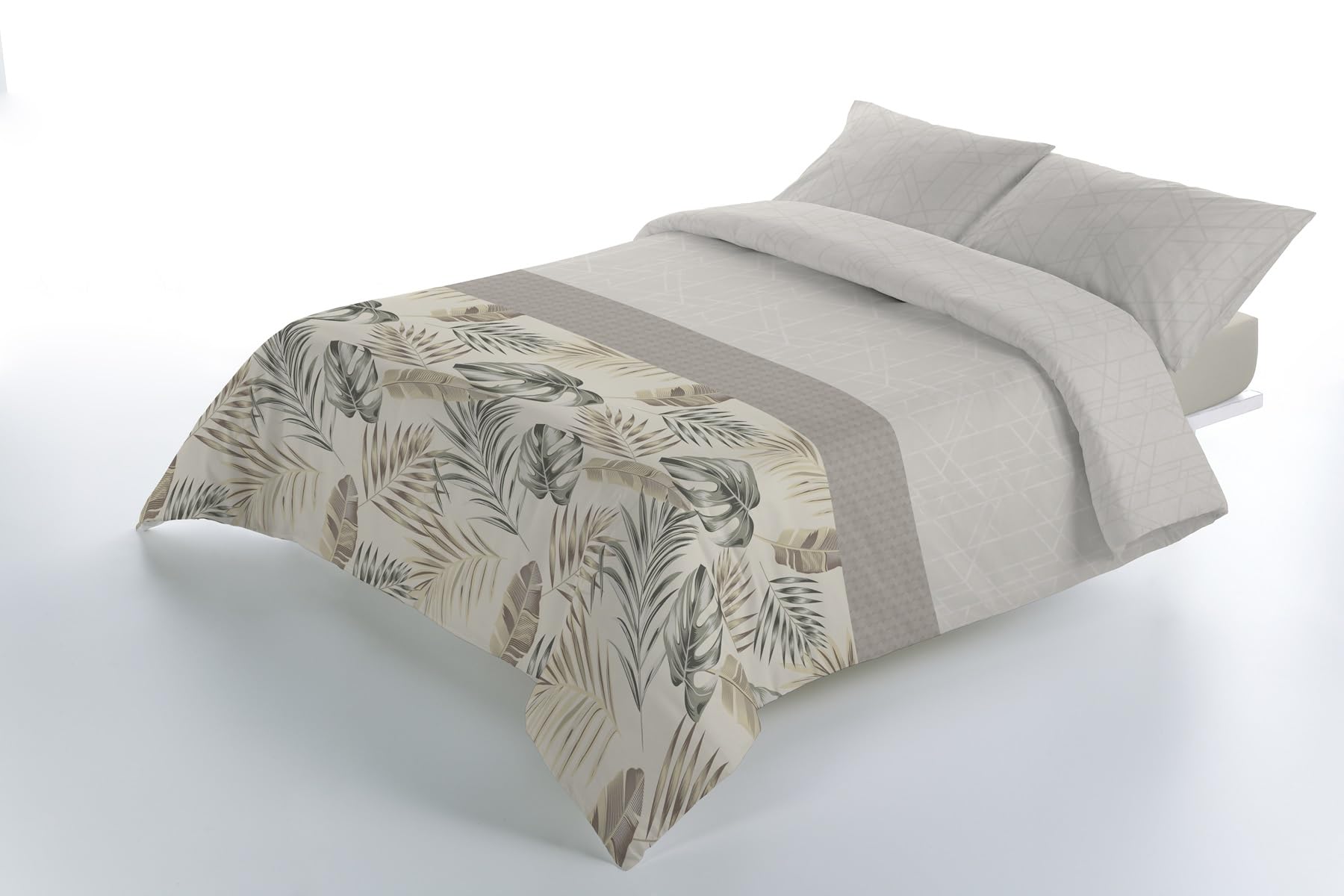 Textilhome Copripiumino Matrimoniale Grigio 260x240 cm Reversibile