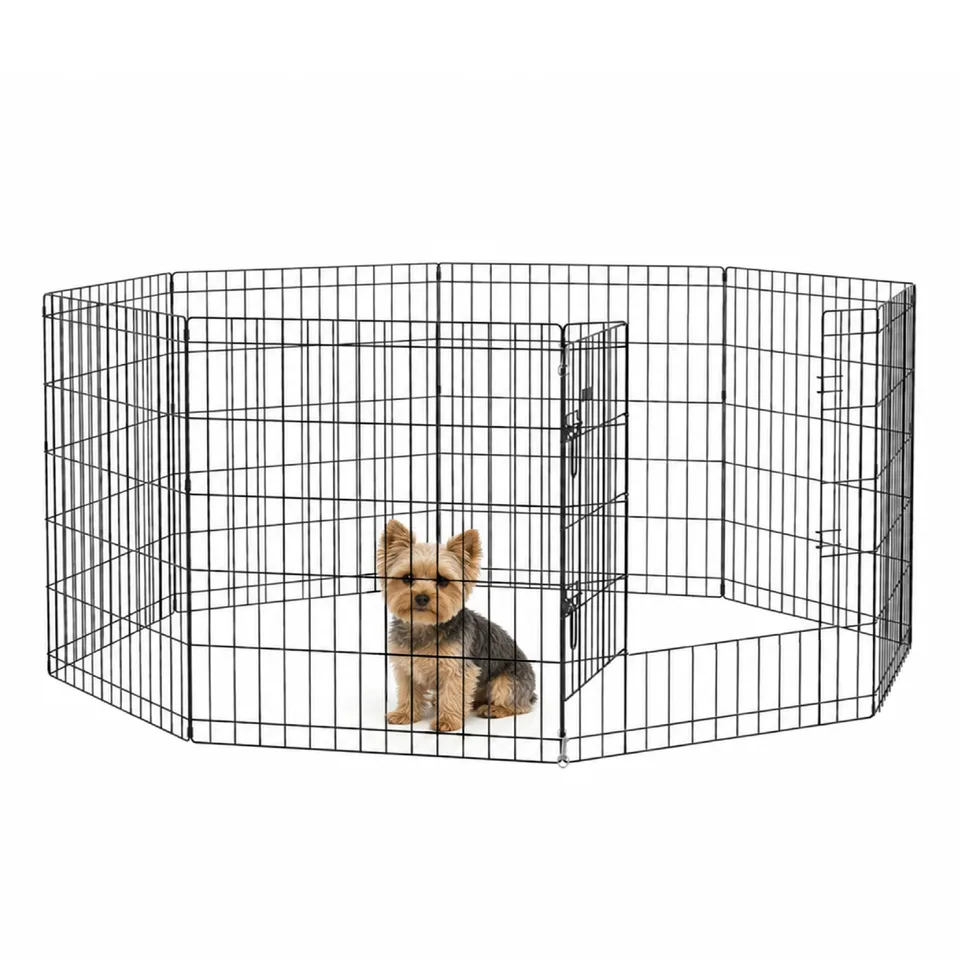 Baroni Home Recinto Cani 8 Pannelli Nero 76x60 cm