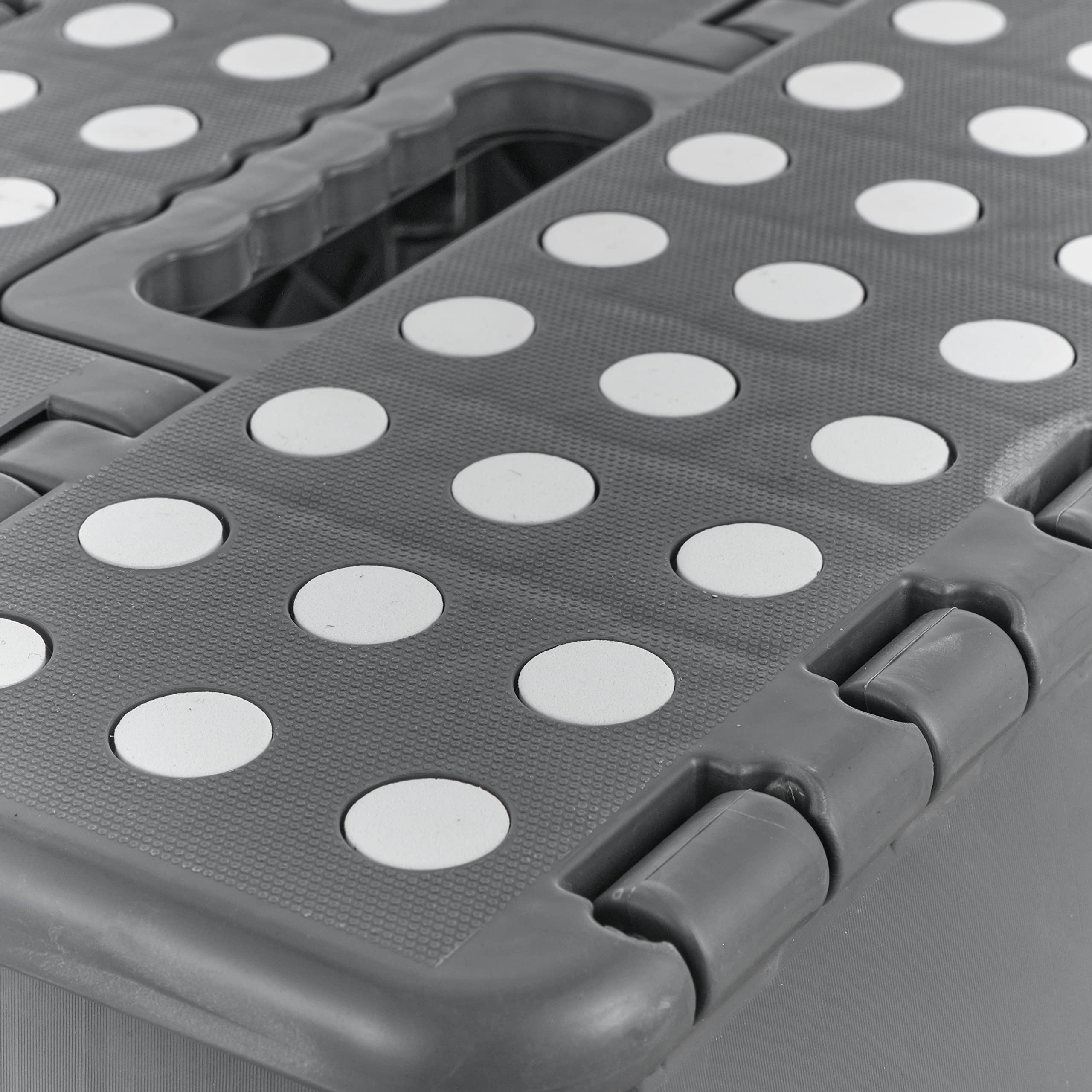 Baroni Home Sgabello Pieghevole L Grigio Scuro 130 kg