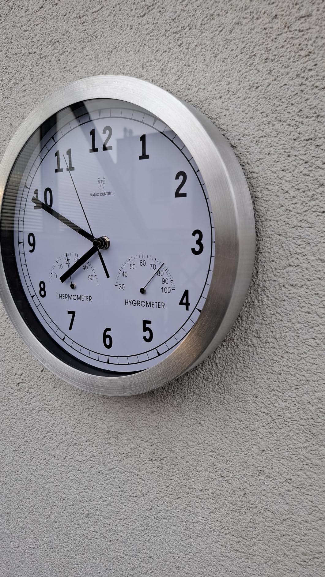 bonVIVO orologio da parete 30 cm radiocontrollato bianco silenzioso