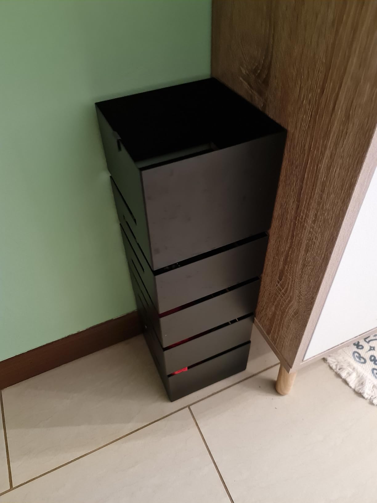 Baroni Home Portaombrelli Tortora Geometrico 15,5x15,5x49 cm