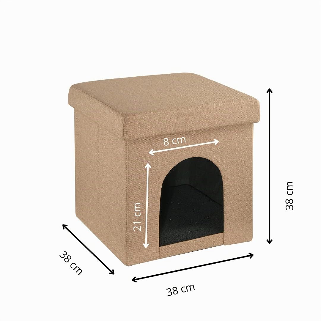 Baroni Home cuccia cane gatto tortora 38x38 cm pieghevole