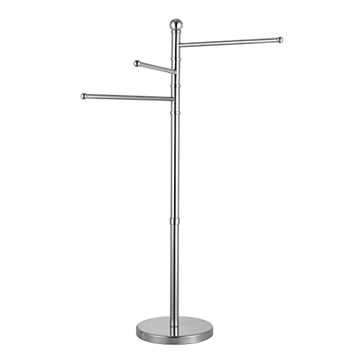 Baroni Home piantana portasciugamani acciaio 44x23x89 cm