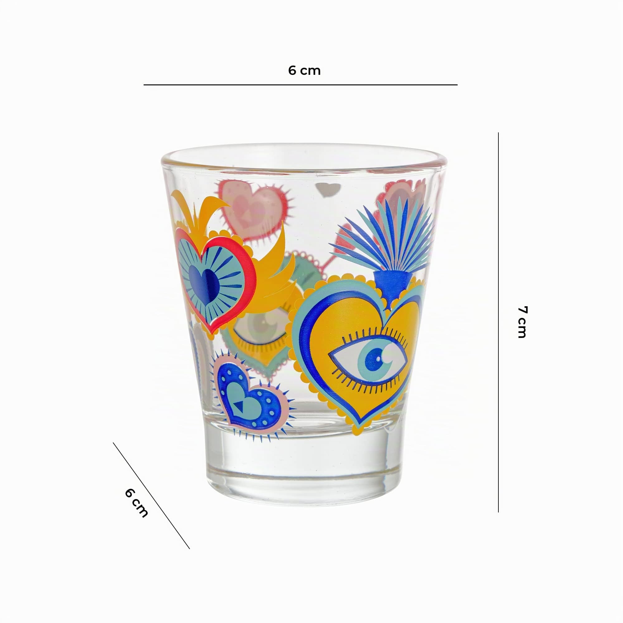 Baroni Home set 6 bicchierini vetro Ex Voto 9 cl caffè