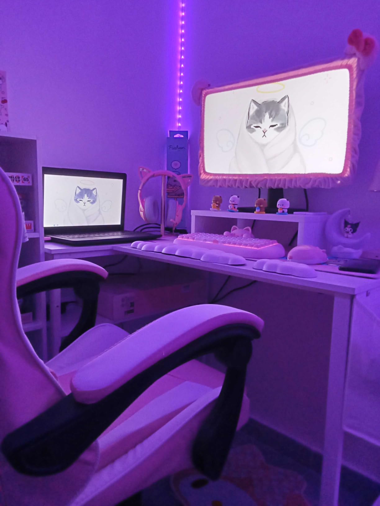 Baroni Home sedia gaming nera e verde reclinabile similpelle