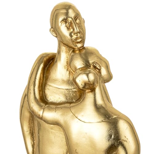 Baroni Home Statuetta Decorativa Abbraccio Oro 20 cm