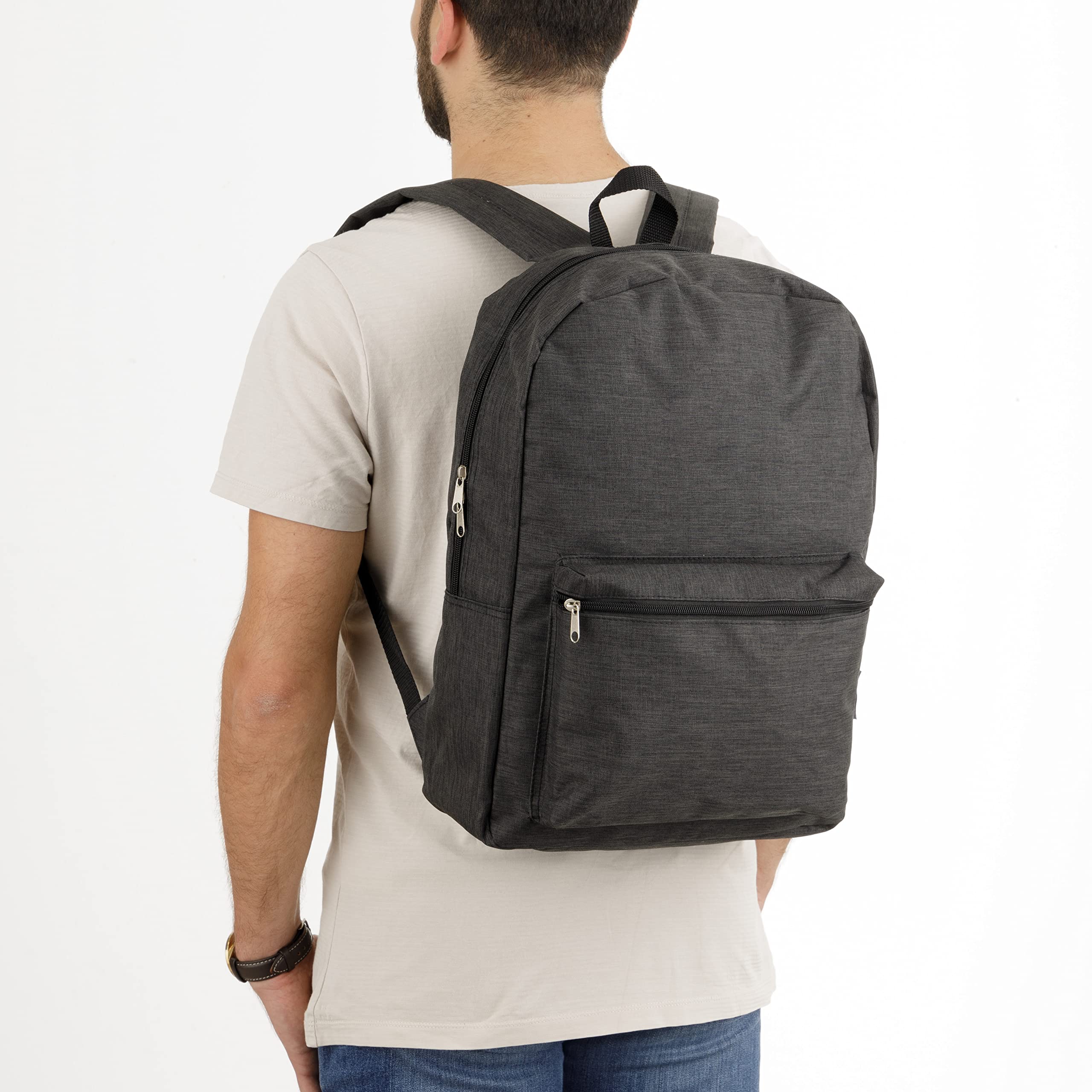 Baroni Home Zaino Nylon Nero 46x39x10 cm 10L