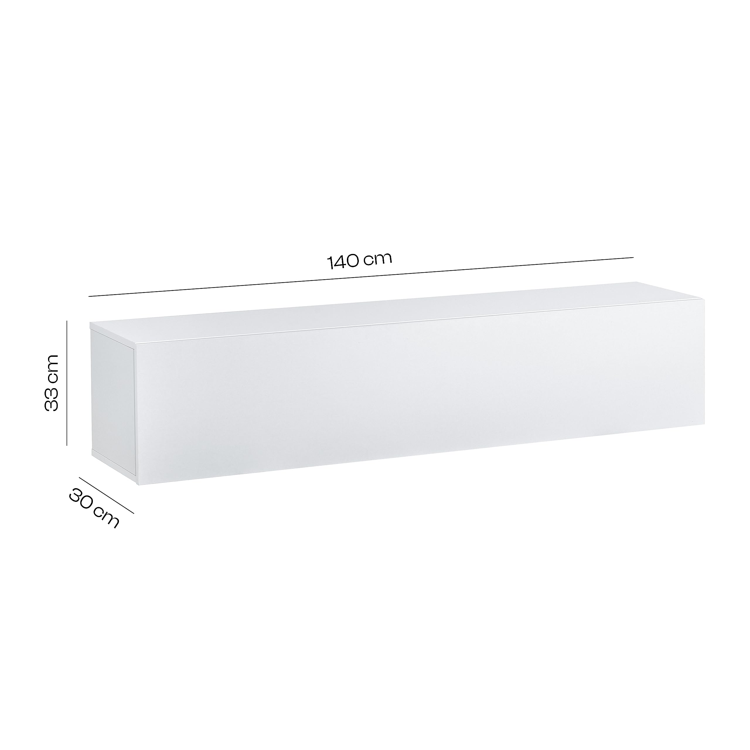 Baroni Home mobile TV sospeso 3 cassetti bianco 140 cm MDF