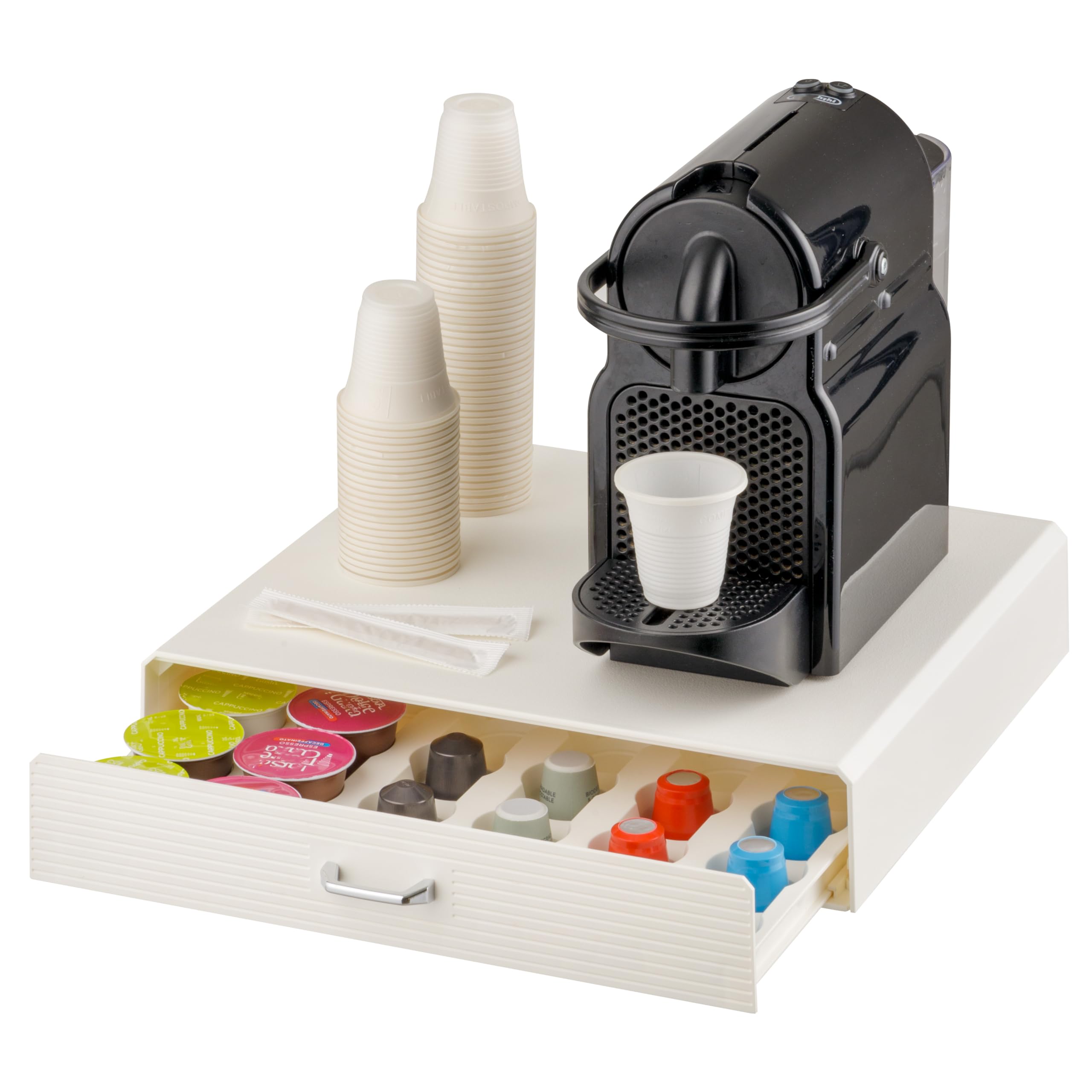 Baroni Home Cassetto Porta Capsule Nero 30 Capsule Plastica