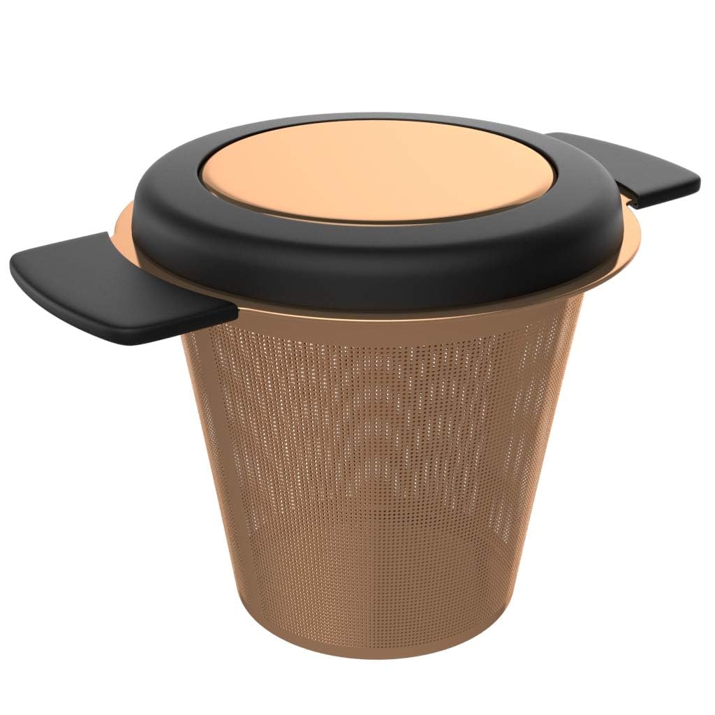 bonVIVO Puri Infusore Te Inox Rame con Coperchio