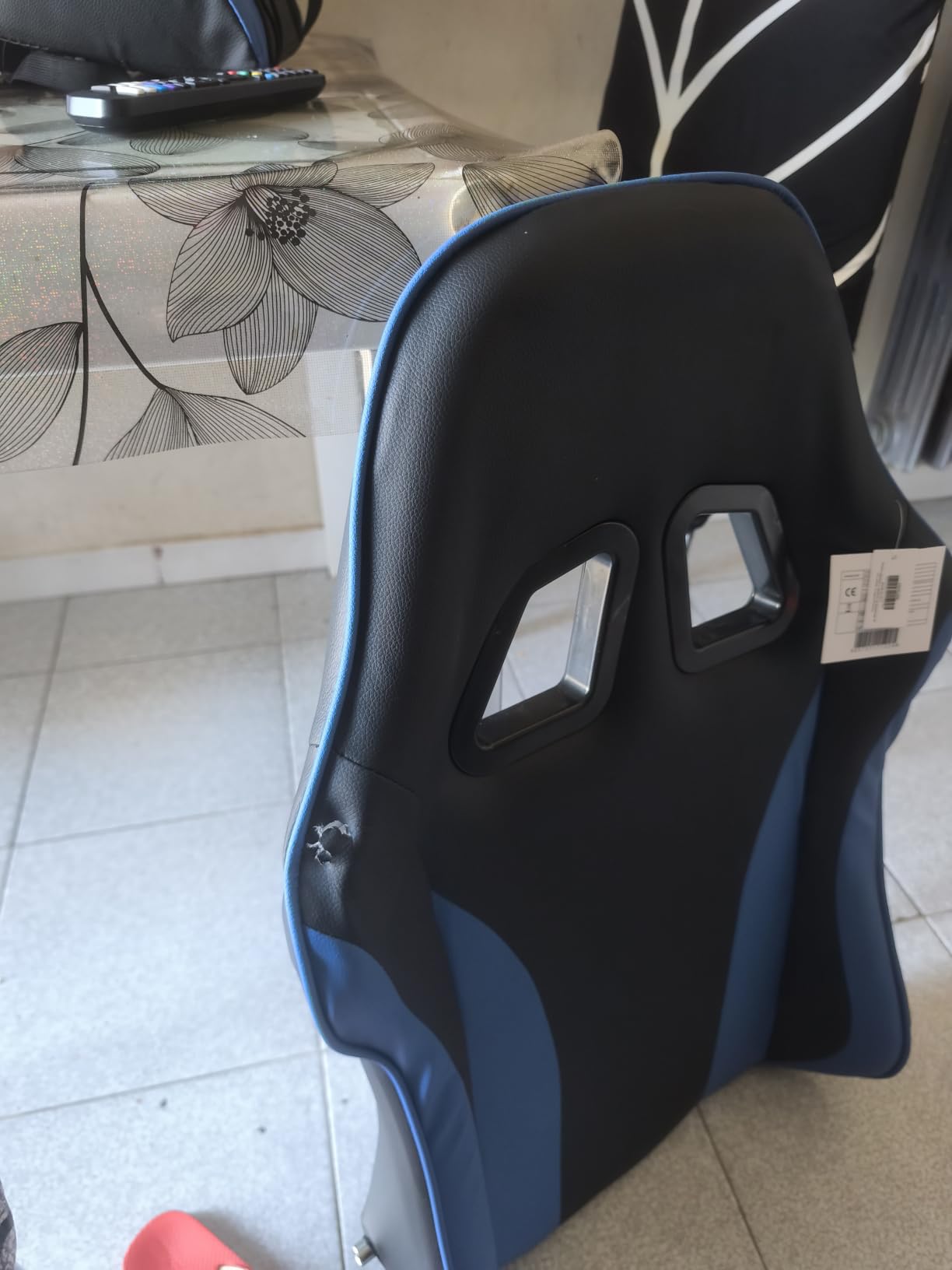 Baroni Home sedia gaming rossa reclinabile massaggio lombare