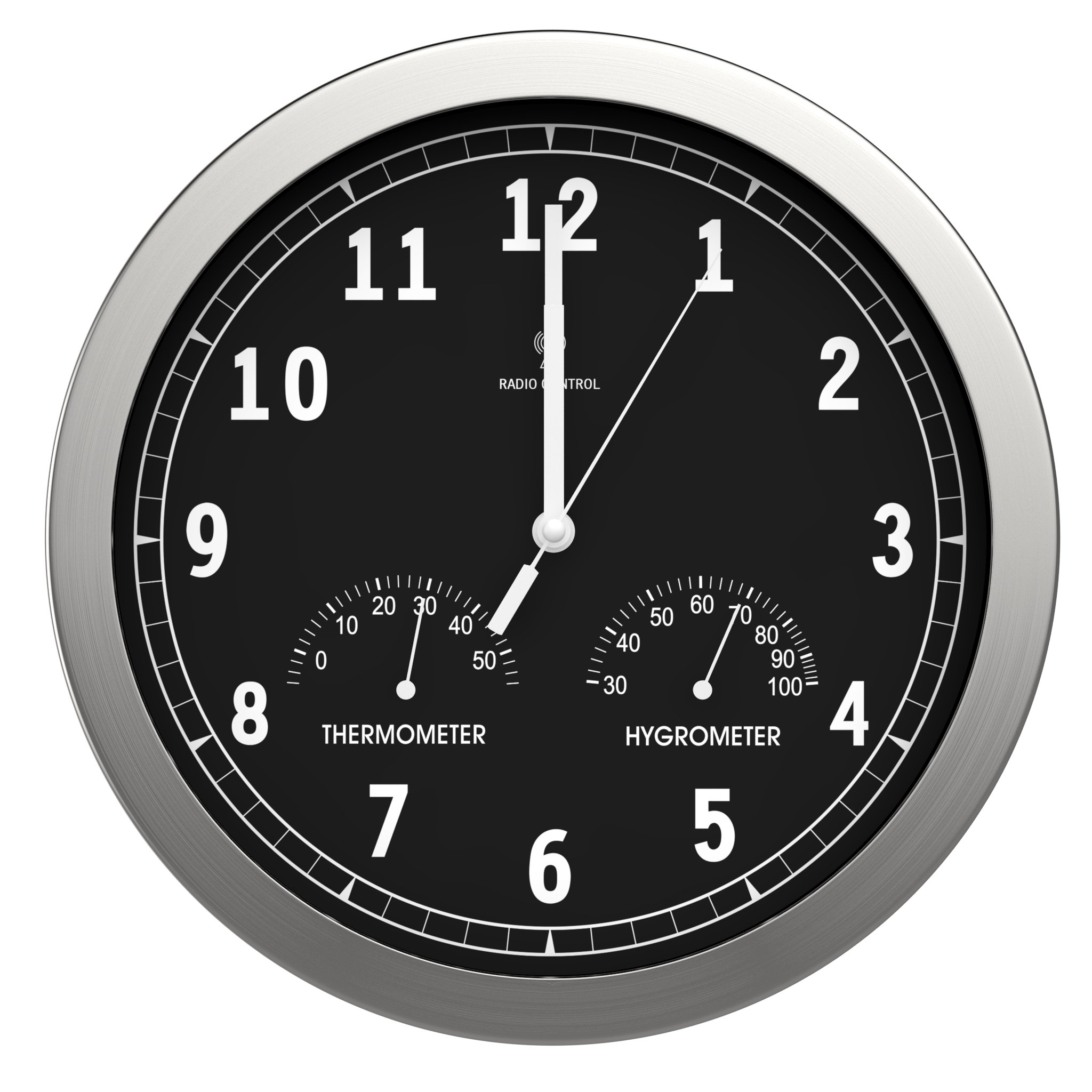 bonVIVO orologio da parete 30 cm radiocontrollato bianco silenzioso