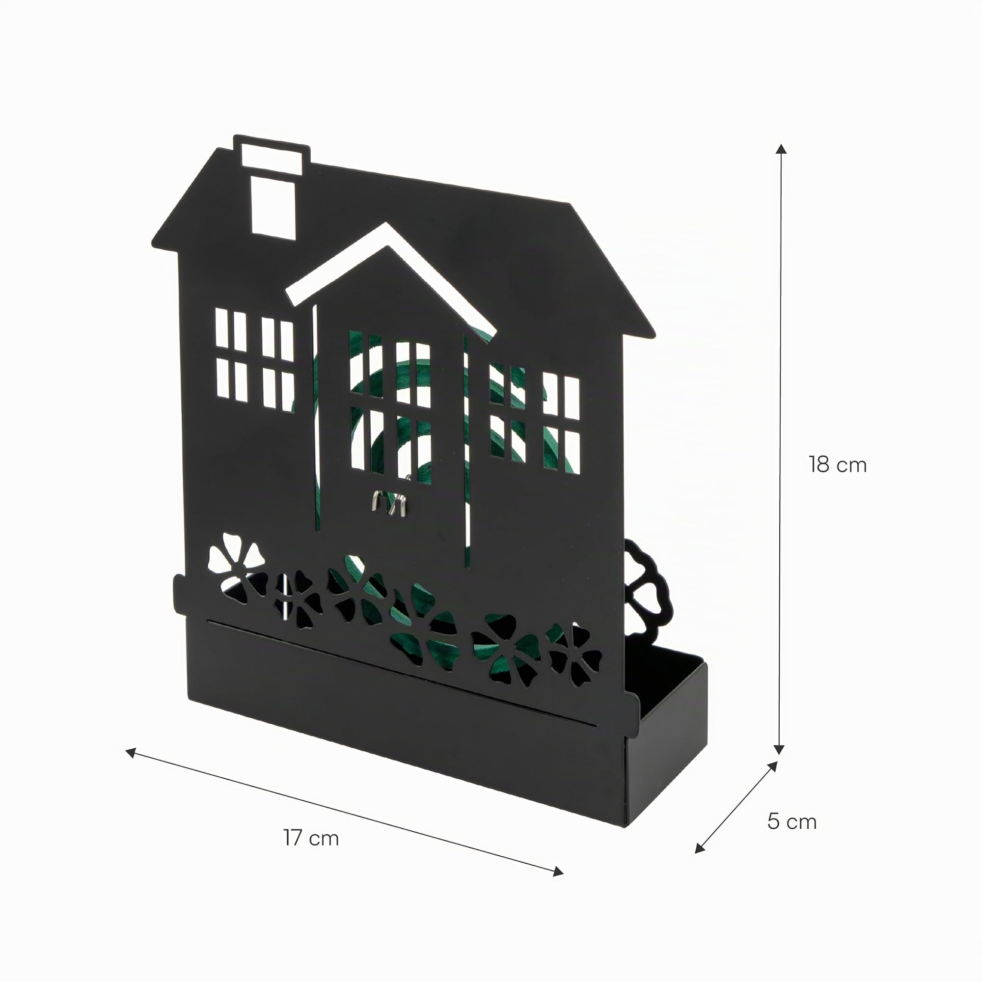 Baroni Home Set 3 Portazampironi Casa Nera in Metallo