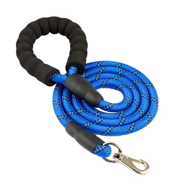 Baroni Home Guinzaglio Cane 1,5 m Blu Nylon Riflettente