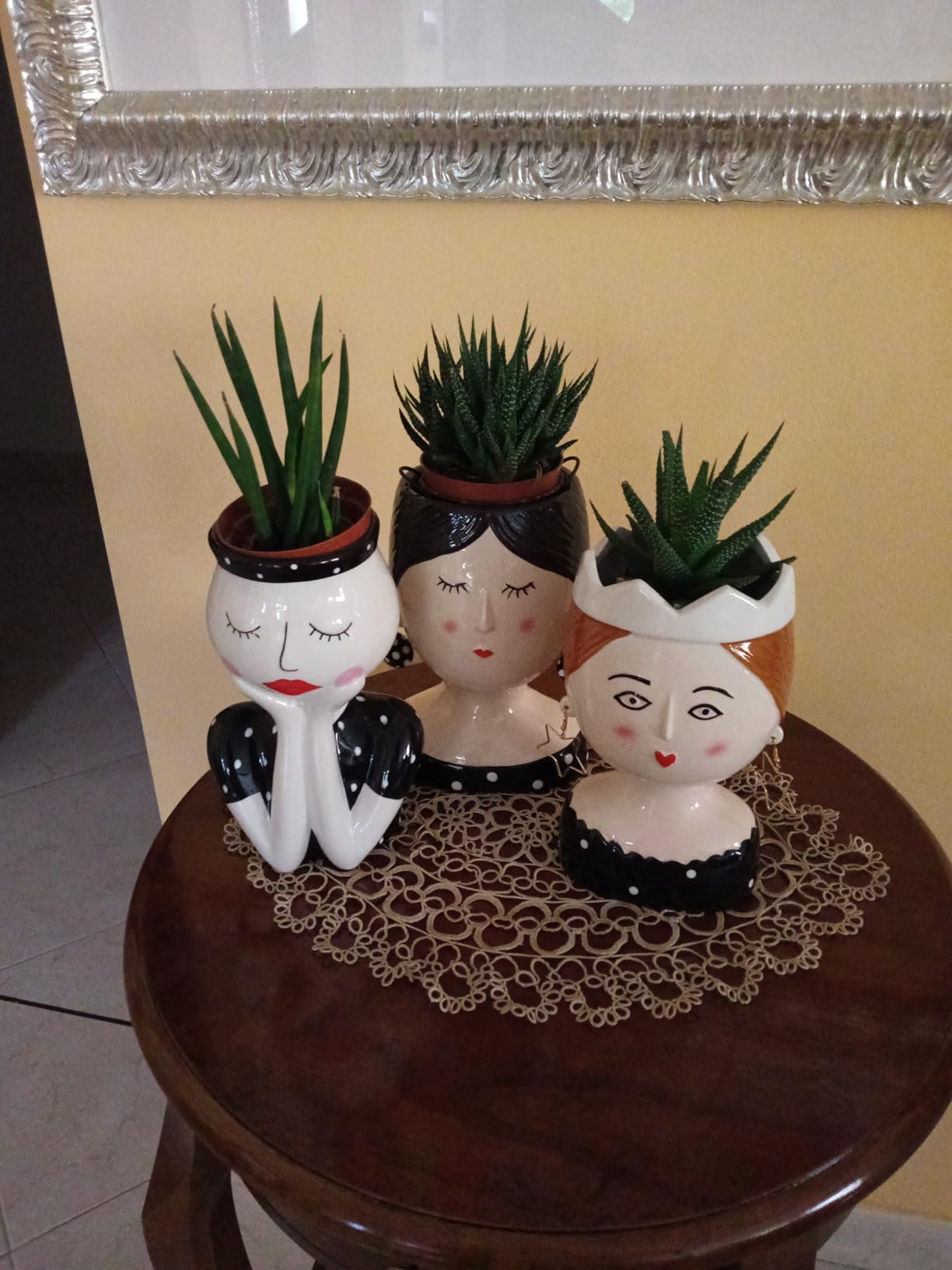 Baroni Home Girl Coroncina Bianca Vaso Ceramica 12x11x20 cm