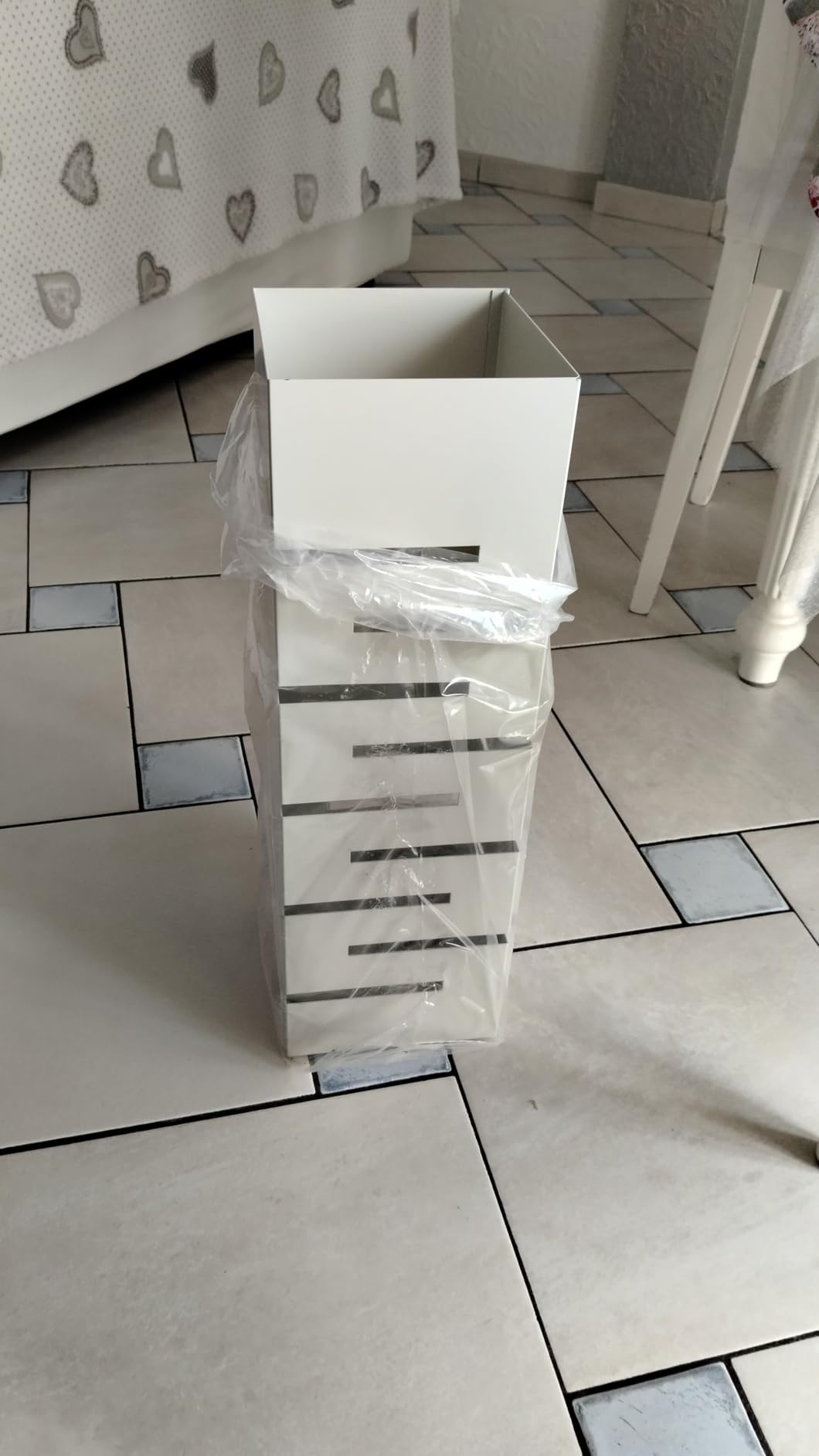 Baroni Home Portaombrelli Tortora Geometrico 15,5x15,5x49 cm