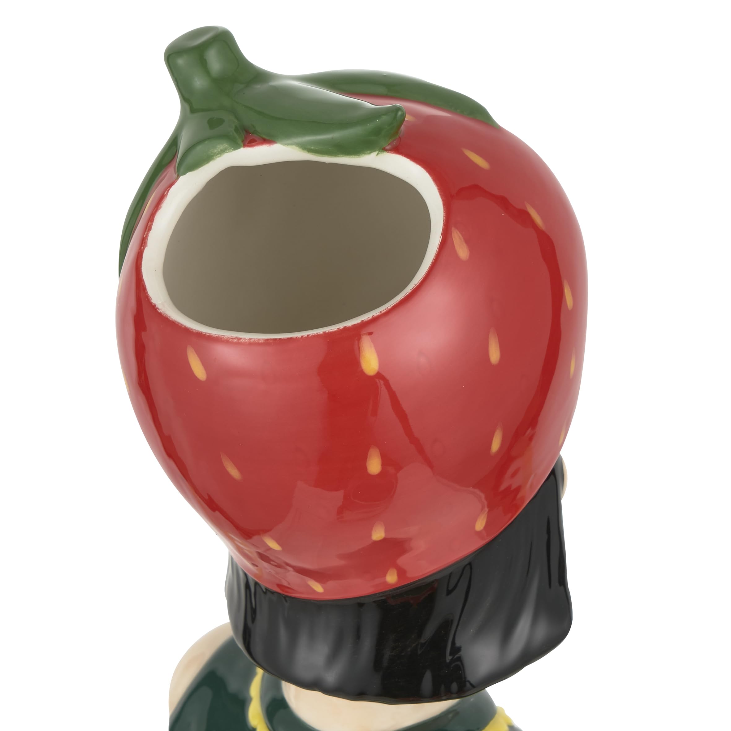 Baroni Home Frutta Vaso ceramica fragola grande 11x9,4x18 cm