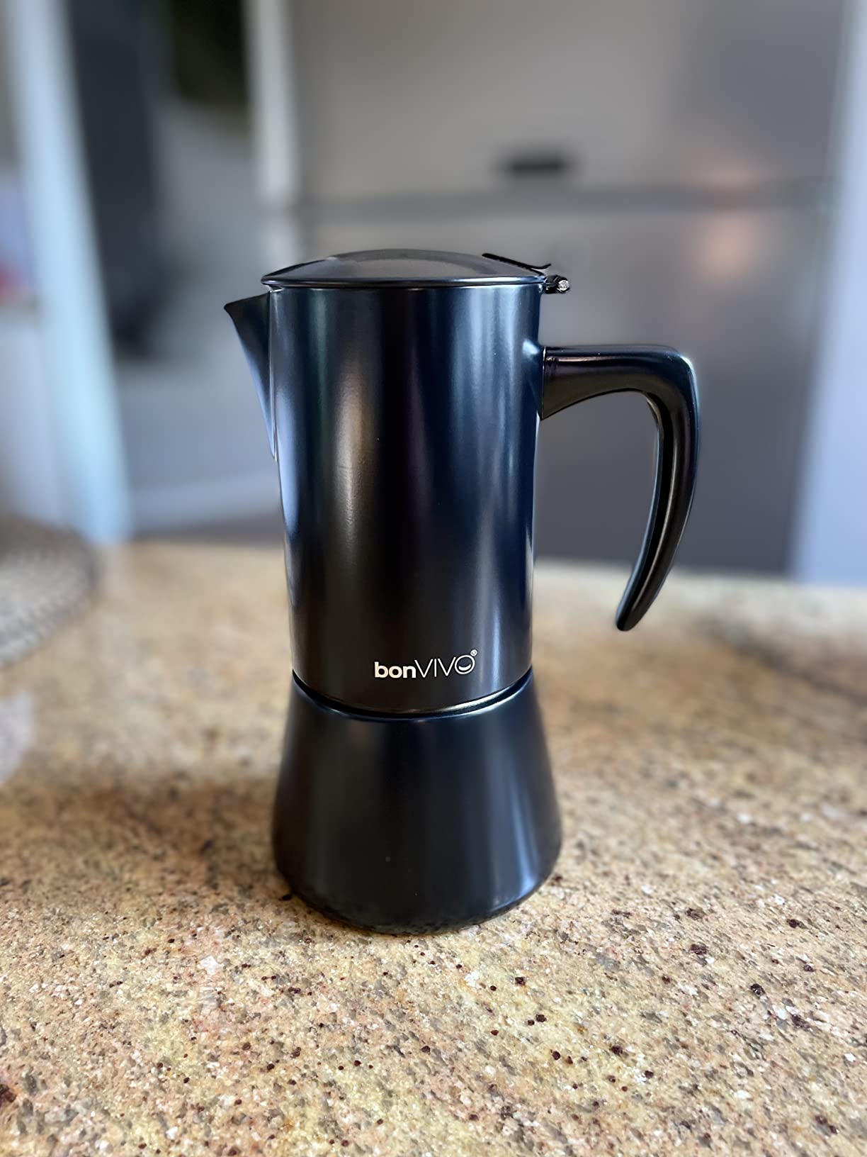 bonVIVO Moka 2 Tazze 100 ml Rame Induzione Acciaio Inox