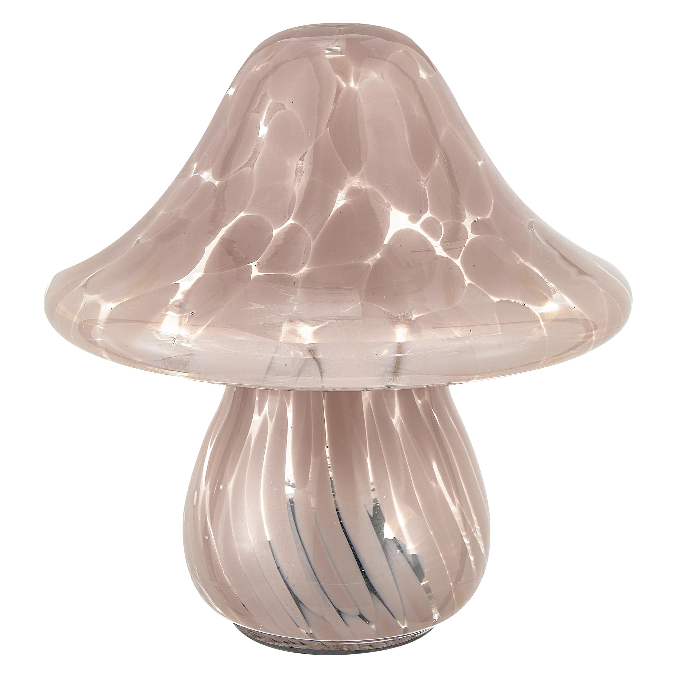Baroni Home Fungo Rosa lampada da tavolo in vetro 18 cm