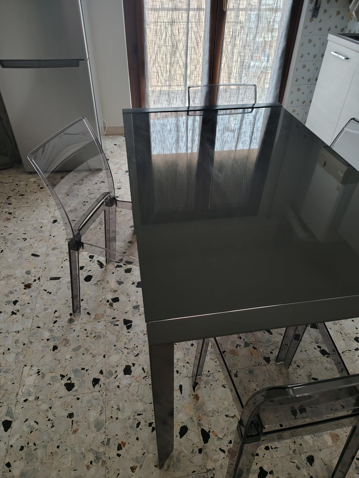 Baroni Home Sedie Policarbonato Trasparente 36x81x43 cm 4 Pezzi