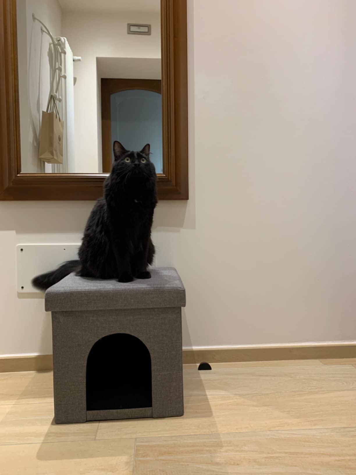 Baroni Home cuccia cane gatto tortora 38x38 cm pieghevole