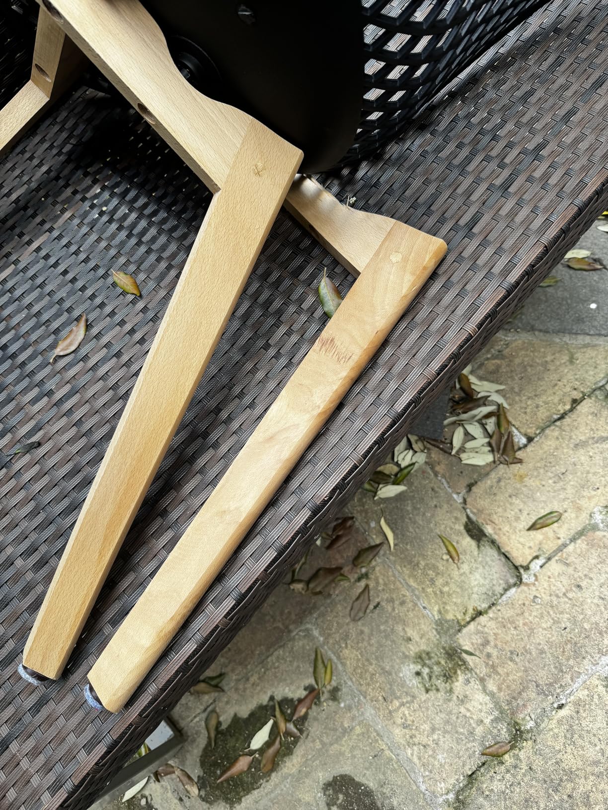 Baroni Home Sedia Moderna Bianca Gambe Legno 4 Pezzi