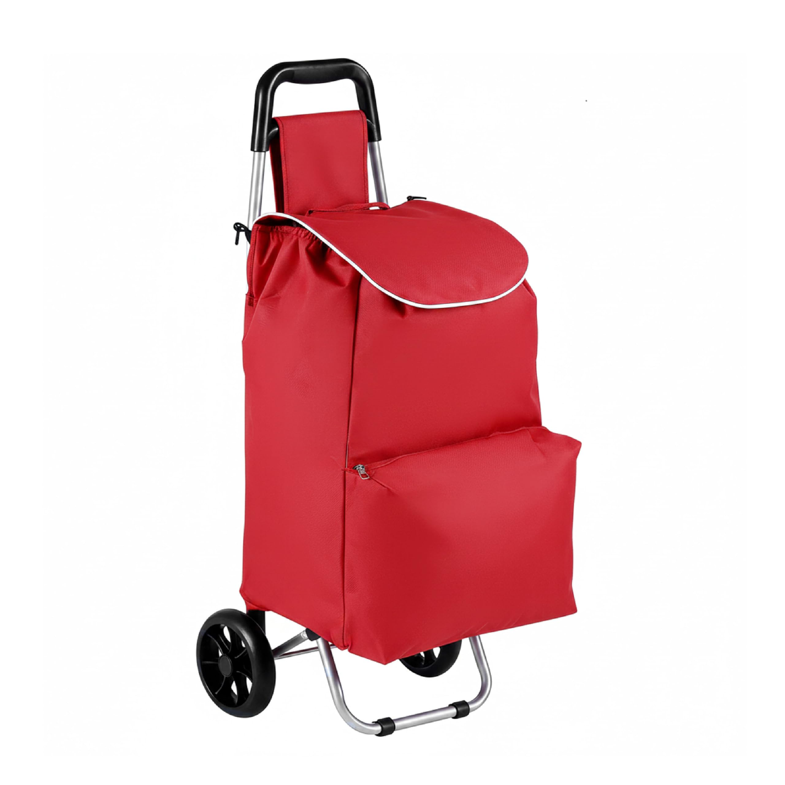 Baroni Home Carrello Spesa 35L Nero 35x35x94 cm Ruote