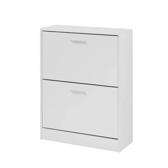 Baroni scarpiera slim 2 ante bianca 63x24x81 cm 12 paia