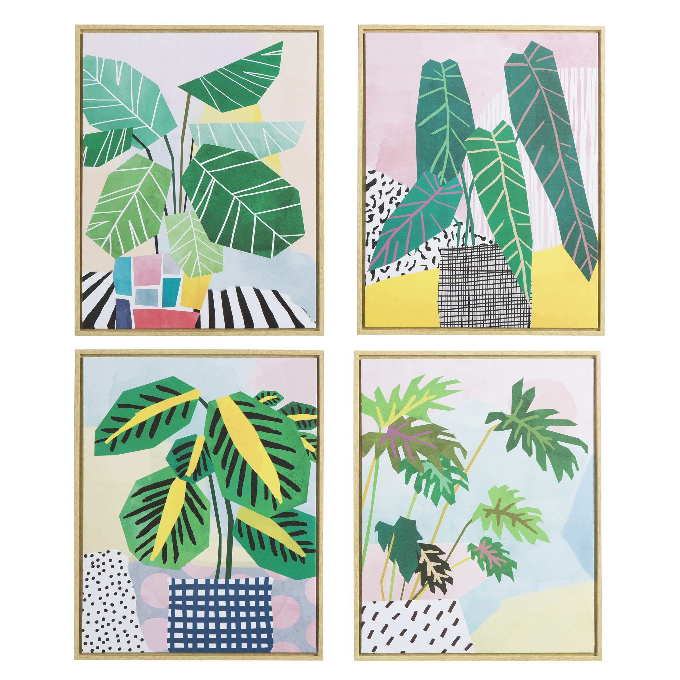 Montemaggi Quadro Piante Tropicali Olio su Legno 40x50 cm