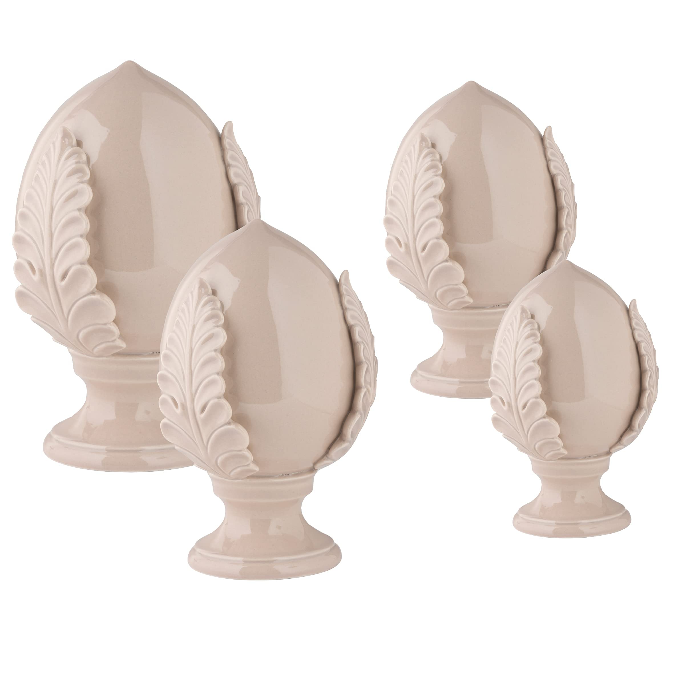Baroni Home Pumo Pugliese Decorativo Panna 17,5x17,5x27 cm