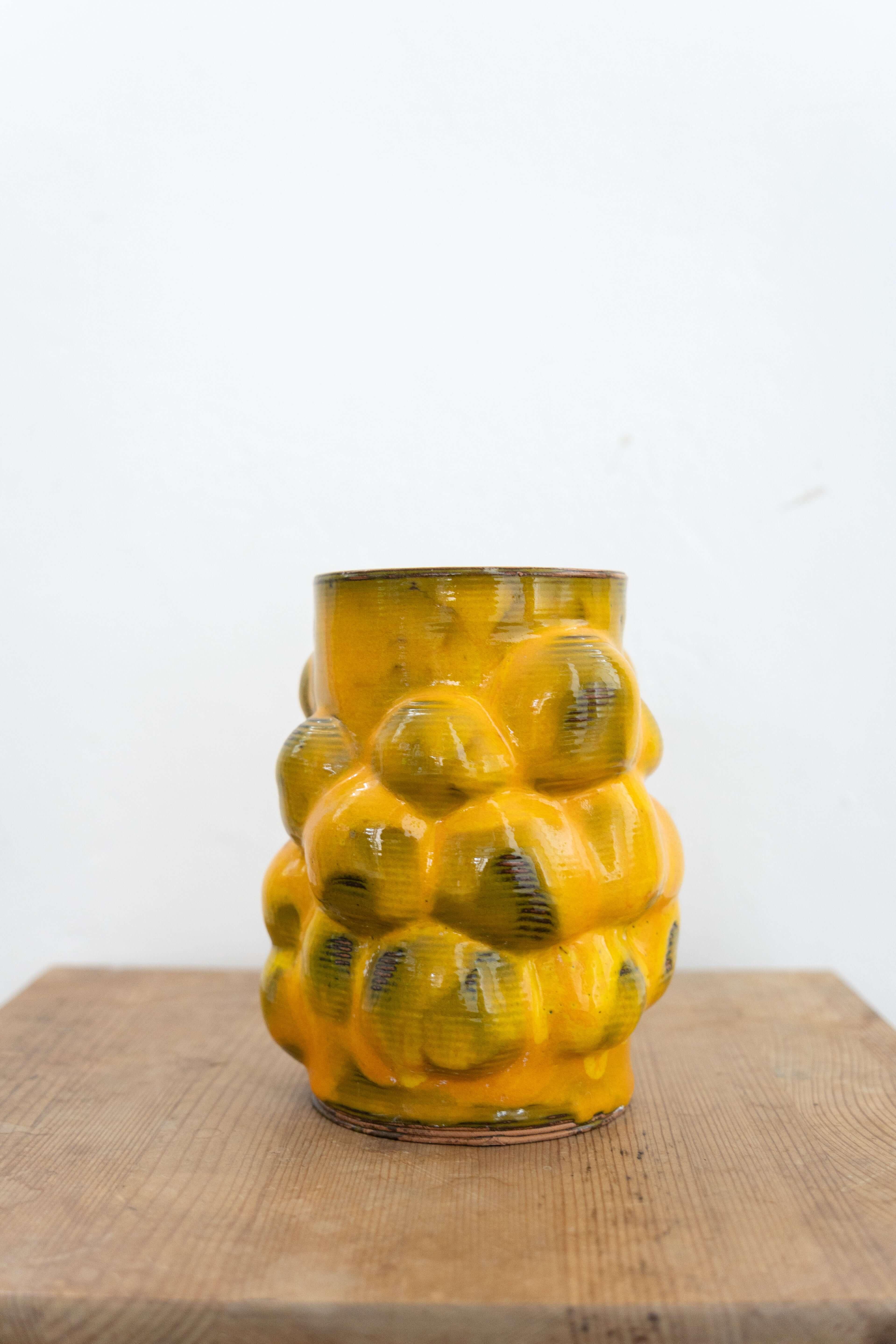 SuperForma Bolle 05 vaso ceramica smalto giallo