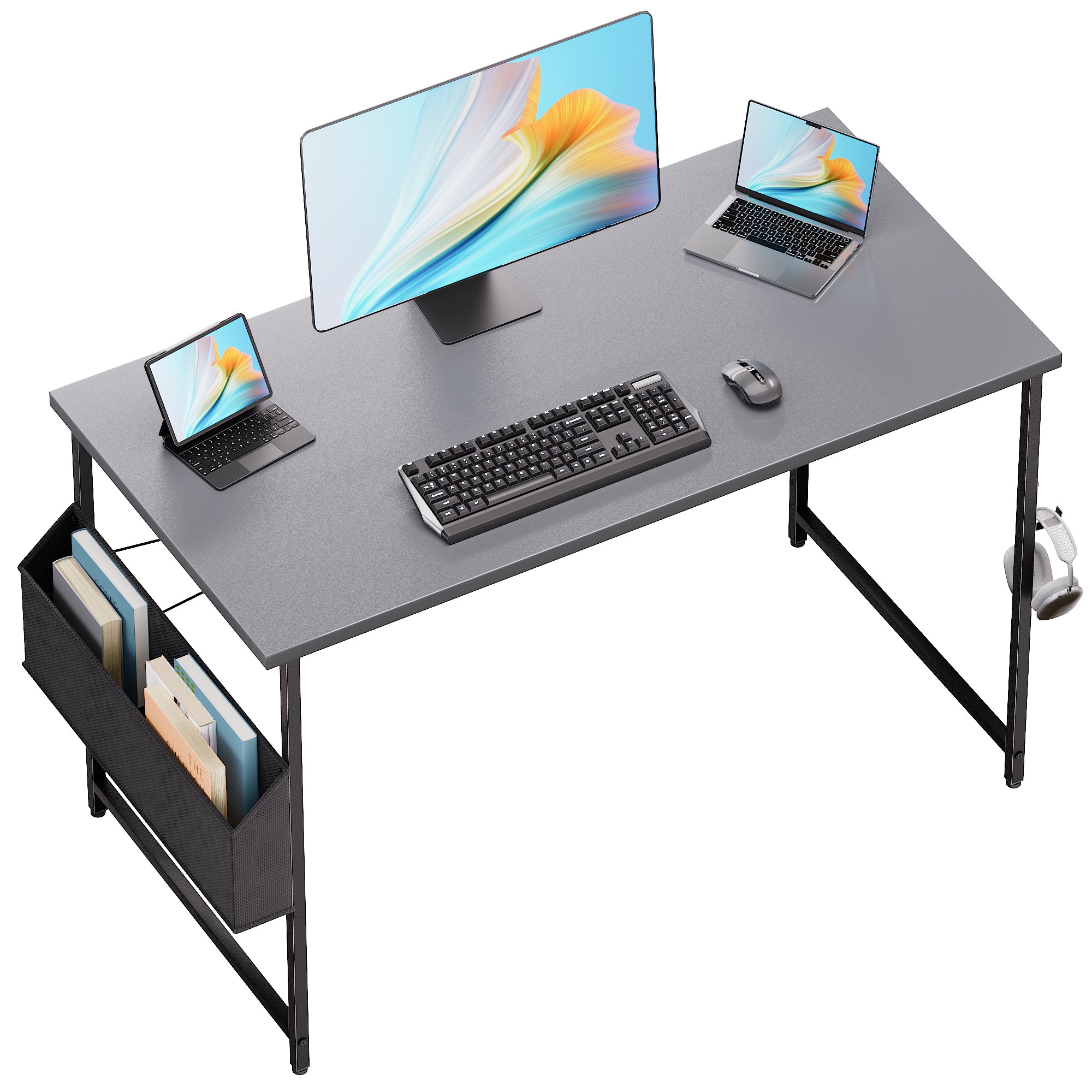 Pamray 47 Pollici Scrivania Computer Nero 120 cm Salvaspazio