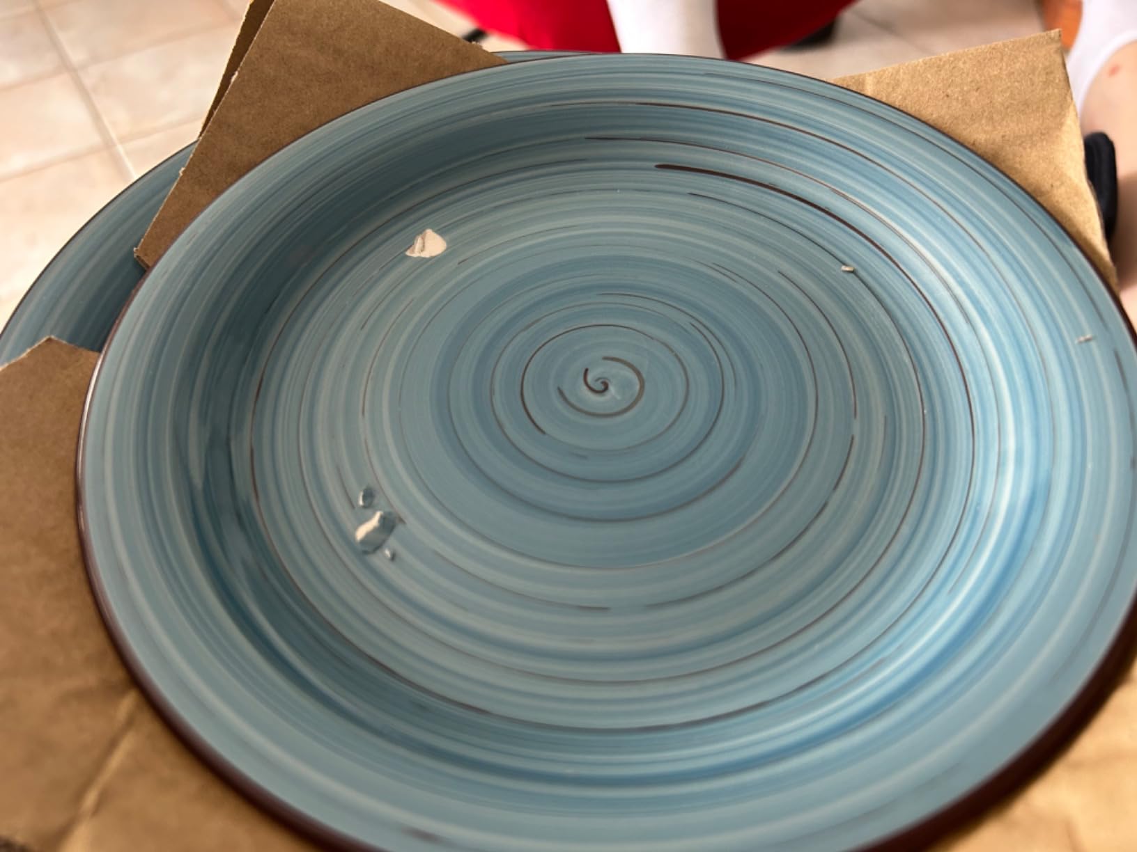 Baroni Home Servizio Piatti 18 Pezzi Ceramica Blue&Grey 6 Persone