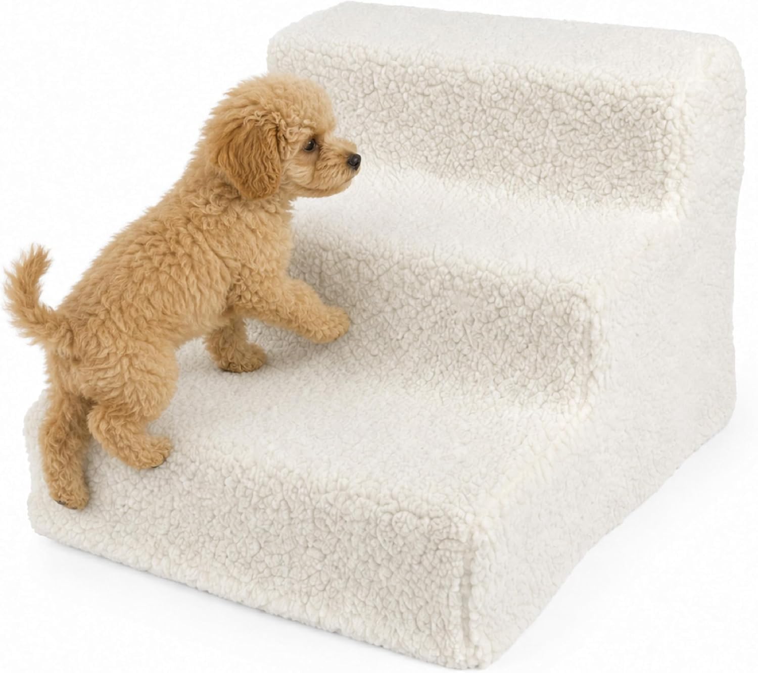 Baroni Home Scaletta Cani 3 Gradini Grigio 35x45x30 cm