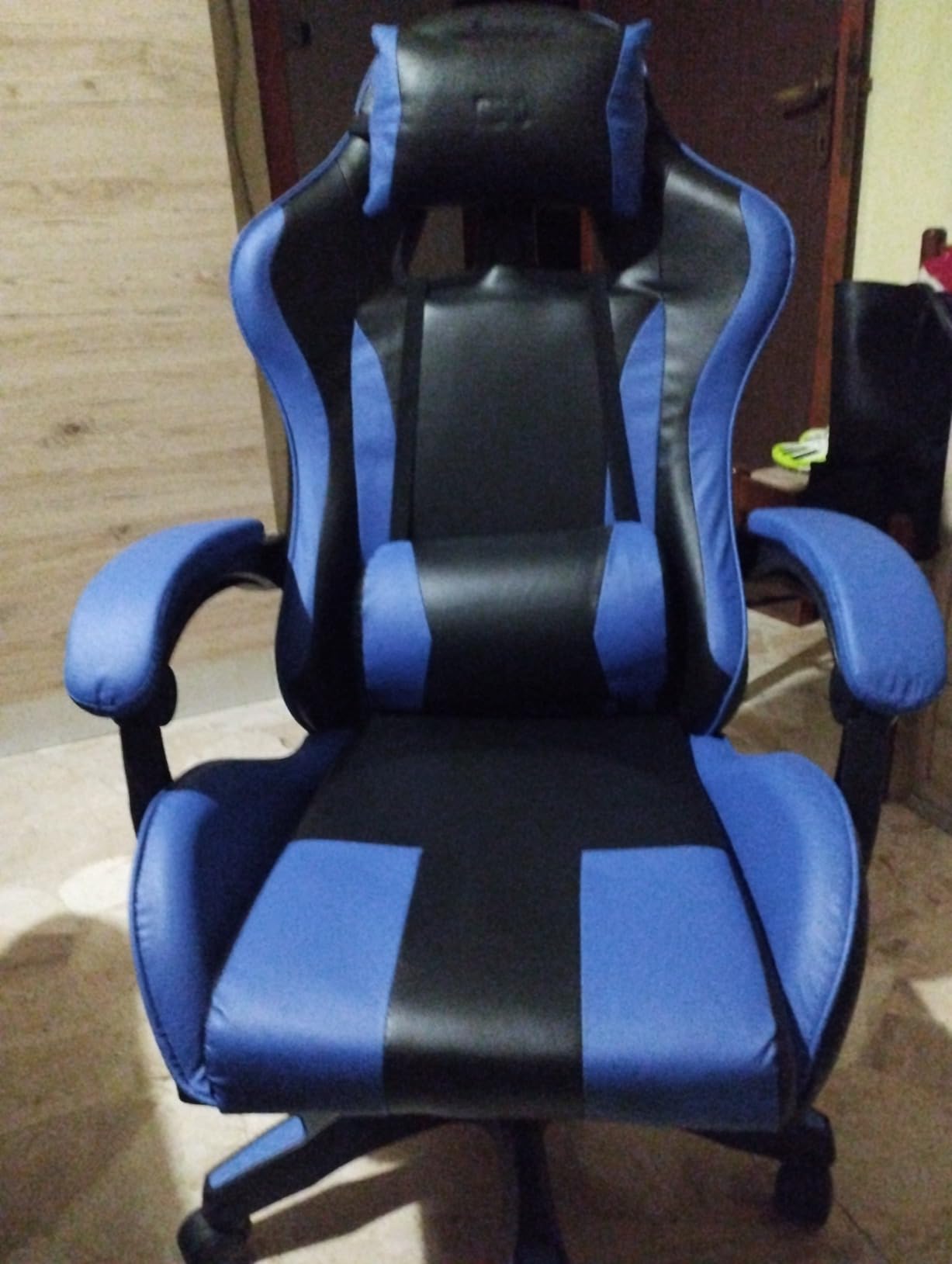 Baroni Home Sedia Gaming Ufficio Blu Ergonomica