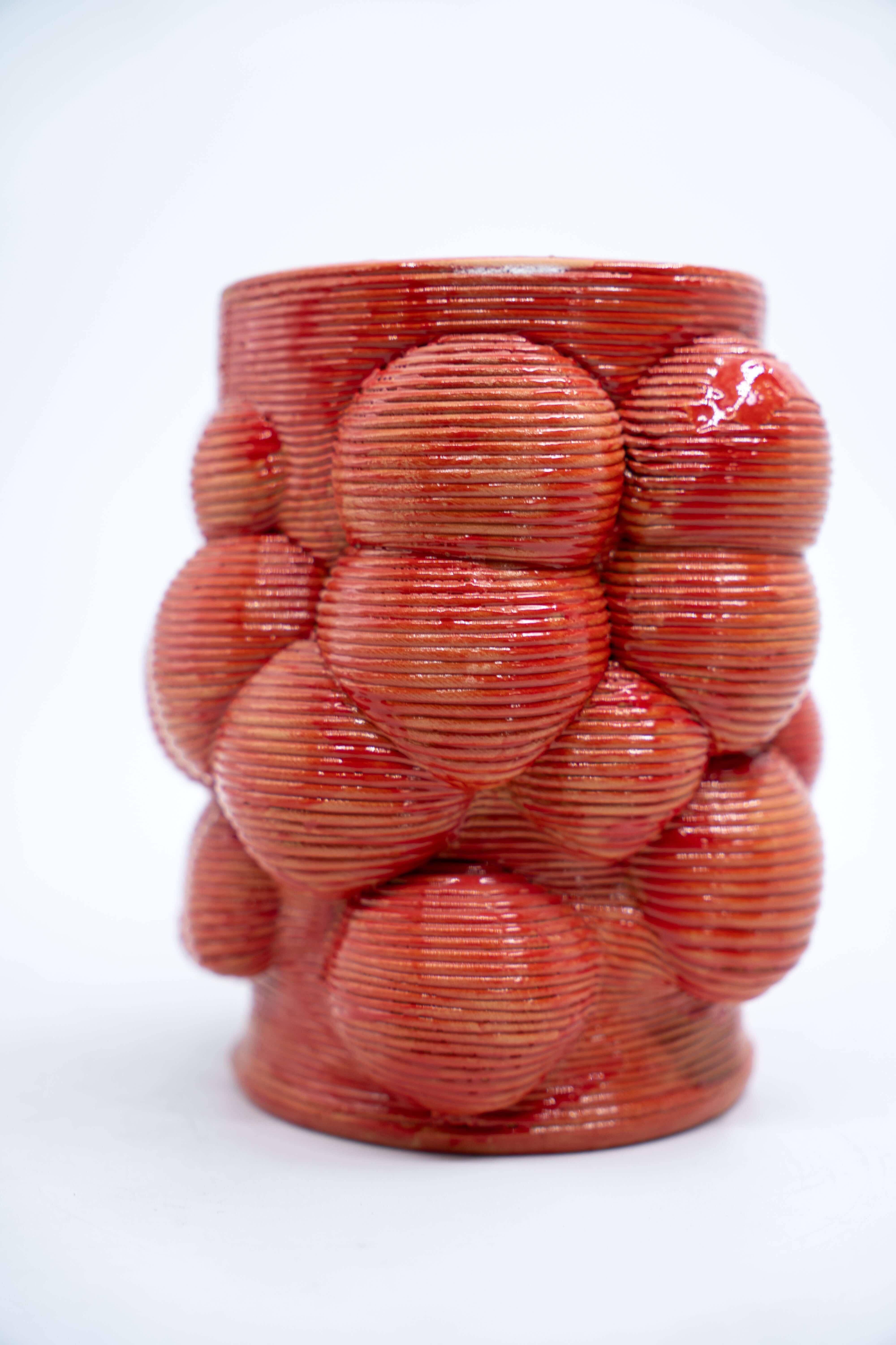 SuperForma Bolle 02 vaso smalto rosso