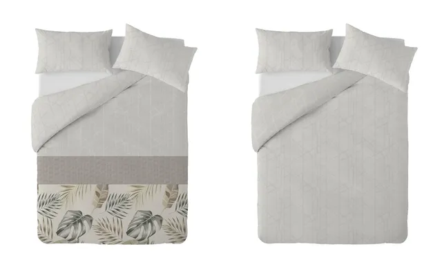 Textilhome Copripiumino Matrimoniale Grigio 260x240 cm Reversibile