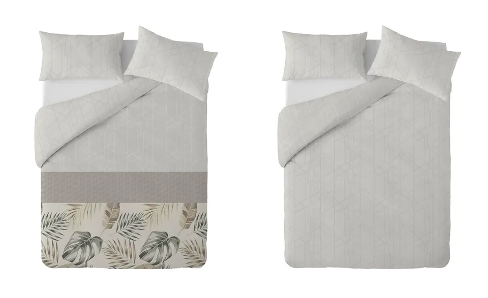 Textilhome Copripiumino Matrimoniale Grigio 260x240 cm Reversibile